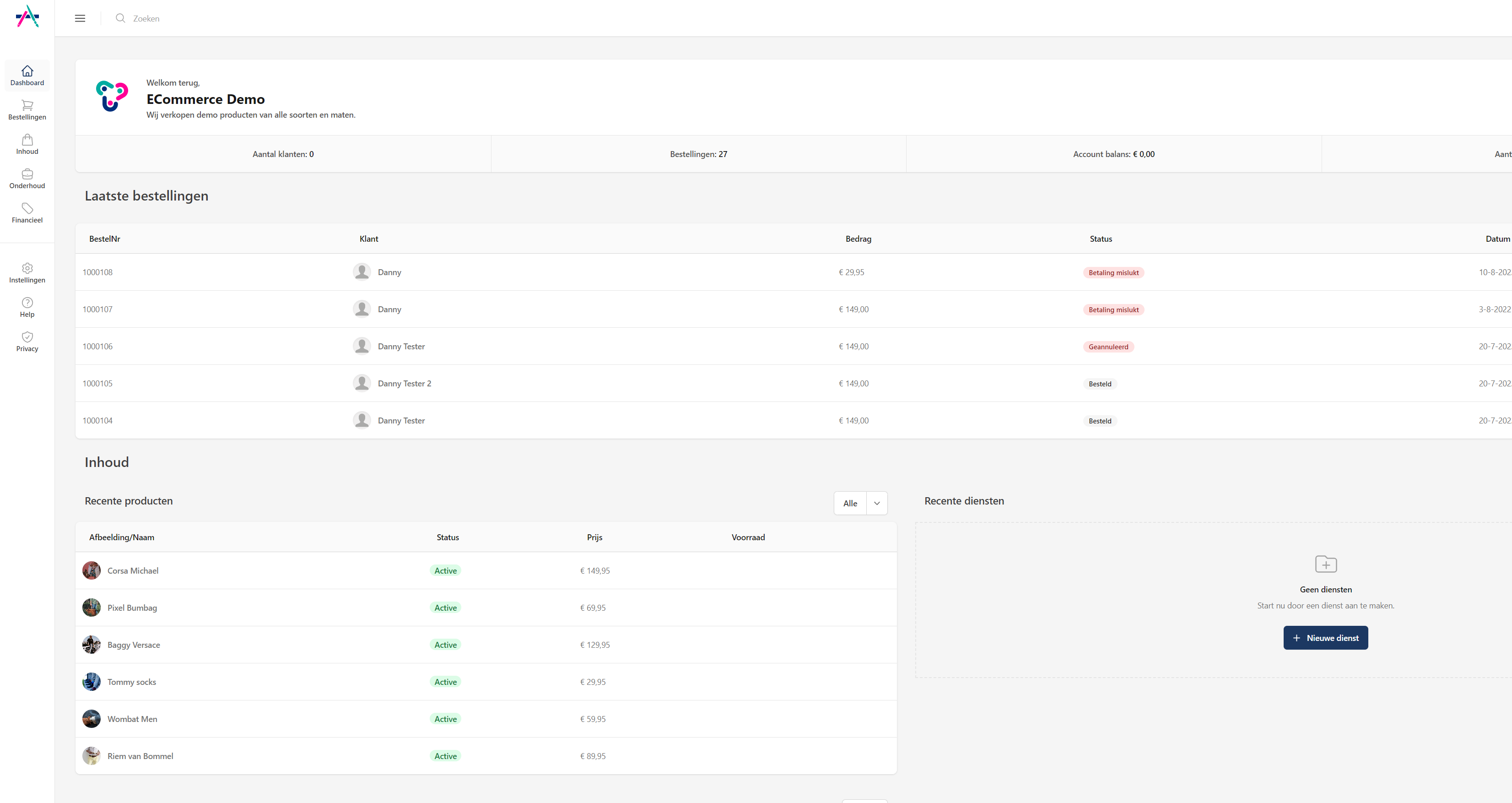 Appset dashboard